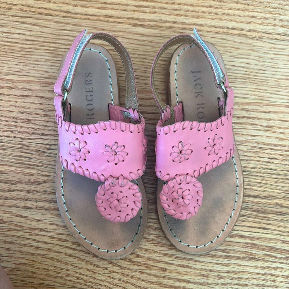 Jack Rogers Girls size 9 pink sandals